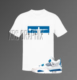 T-Shirt To Match Jordan 4 Military Blue - Wings Of The Goat