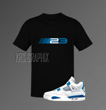 T-Shirt To Match Jordan 4 Military Blue - 23 Fresh