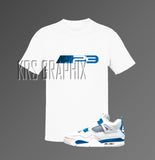 T-Shirt To Match Jordan 4 Military Blue - 23 Fresh