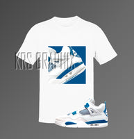 T-Shirt To Match Jordan 4 Military Blue - Classic