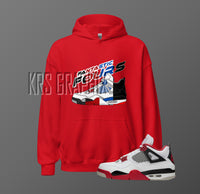 The Dopest Hoodie To Match Jordan 4 OG's - Cement, Fire Red, Military Blue & BREDs - Fantastic Fours