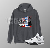 The Dopest Hoodie To Match Jordan 4 OG's - Cement, Fire Red, Military Blue & BREDs - Fantastic Fours