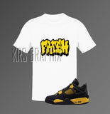 T-Shirt To Match Jordan 4 Thunder - Fresh Graffiti Style
