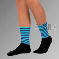 Socks To Match Jordan 5 Grape - Bel-Air  Stripes