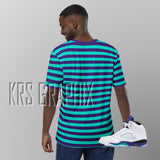 Full Print Shirt To Match Jordan 5 Grape - Bel-Air  Stripes