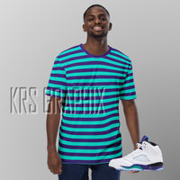 Full Print Shirt To Match Jordan 5 Grape - Bel-Air  Stripes