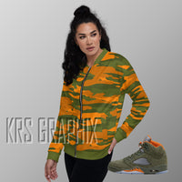 Jacket To Match Jordan 5 Green Olive - Camouflage