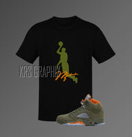 T-Shirt To Match Jordan 5 Green Olive - Sincerely Michael