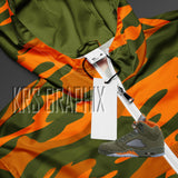 Zip Hoodie To Match Jordan 5 Green Olive - Camouflage