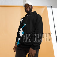 Full Print Hoodie To Match Jordan 6 Aqua - Jagged