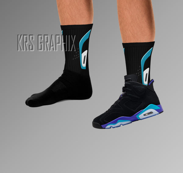Socks To Match Jordan 6 Aqua - 6S