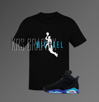 T-Shirt To Match Jordan 6 Aqua - Michael Flying