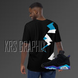 Full Print Shirt To Match Jordan 6 Aqua - Jagged