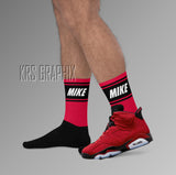 Socks To Match Jordan 6 Toro - Mike In Stripes
