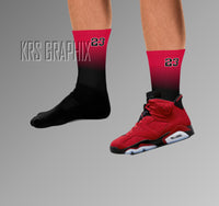 Socks To Match Jordan 6 Toro - Gradient