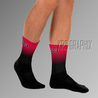Socks To Match Jordan 6 Toro - Gradient