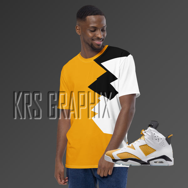 Full Print Shirt To Match Jordan 6 Yellow Ochre - Jagged