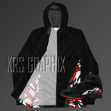 Zip Hoodie To Match Jordan 8 Playoffs - 23 x 8