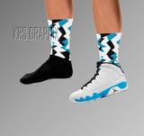 Socks To Match Jordan 9 Powder Blue - Jagged