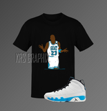 T-Shirt To Match Jordan 9 Powder Blue - The Shrug