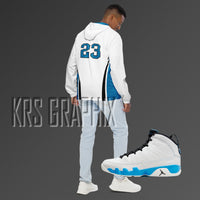 Zip Hoodie To Match Jordan 9 Powder Blue - Game Over