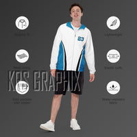 Zip Hoodie To Match Jordan 9 Powder Blue - Game Over