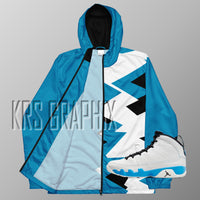 Zip Hoodie To Match Jordan 9 Powder Blue - Blue Jagged