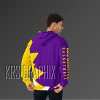 Full Print Hoodie To Match Los Angeles Basketball Team - Jagged