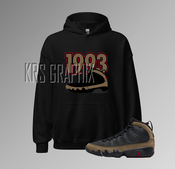 Hoodie To Match Jordan 9 Olive - '1993 Jordans'