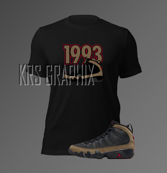 T-Shirt To Match Jordan 9 Olive - 1993