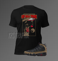 T-Shirt To Match Jordan 9 Olive - Greatest of All Time