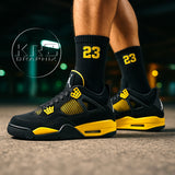 Socks To Match Jordan 4 Thunder - 23'S