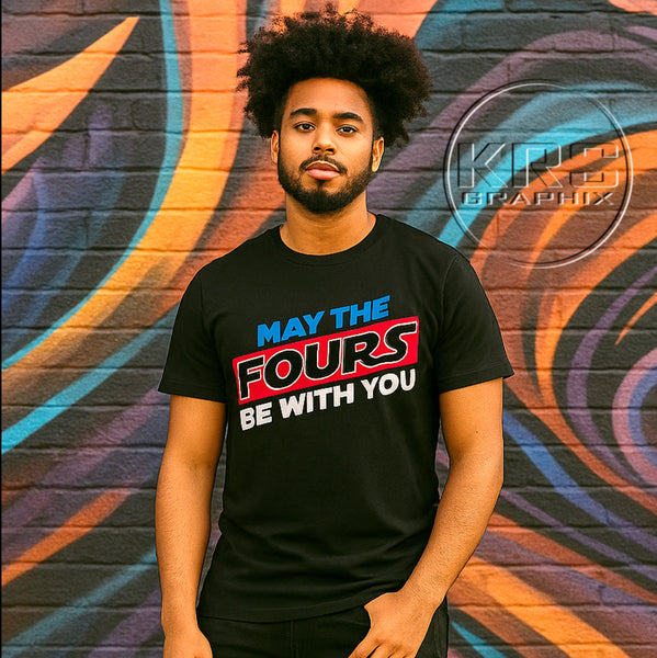 T-Shirt To Match Jordan 4 Rare Air - May The Fours Be With You
