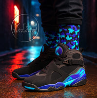 Socks To Match Jordan 8 Aqua - Camo