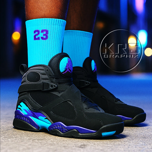 Socks To Match Jordan 8 Aqua - Aqua 23