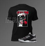 T-Shirt To Match Jordan 3 Black Cement - Greatest Of All Time I