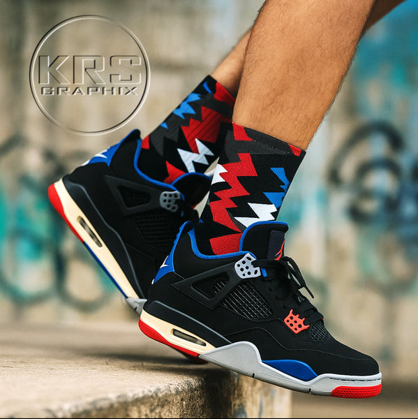 Socks To Match Jordan 4 Rare Air - Jagged