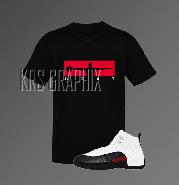 T-Shirt To Match Jordan 12 Red Taxi - Wings Of The Goat