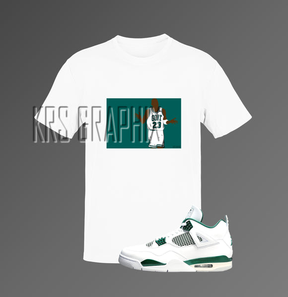 T-Shirt To Match Jordan 4 Oxidized Green - Goat Shrug