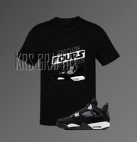 T-Shirt To Match Jordan 4 White Thunder - May The Fours Be With You