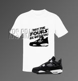 T-Shirt To Match Jordan 4 White Thunder - May The Fours Be With You