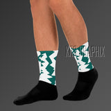 Socks To Match Jordan 4 Oxidized Green - Jagged