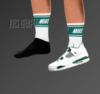 Socks To Match Jordan 4 Oxidized Green - MIKE