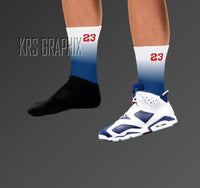 Socks To Match Jordan 6 Olympic - Fade Away