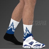 Socks To Match Jordan 6 Olympic - Flames