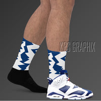 Socks To Match Jordan 6 Olympic - Jagged