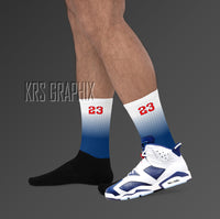 Socks To Match Jordan 6 Olympic - Fade Away