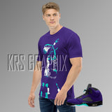 Full Print Shirt To Match Jordan 5 Alternate Grape - Goat In The Garden