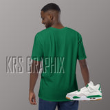 Full Print Shirt To Match Jordan 4 Pine Green Sb - Goat In The Garden