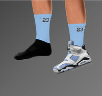 Socks To Match Jordan 6 UNC 23
